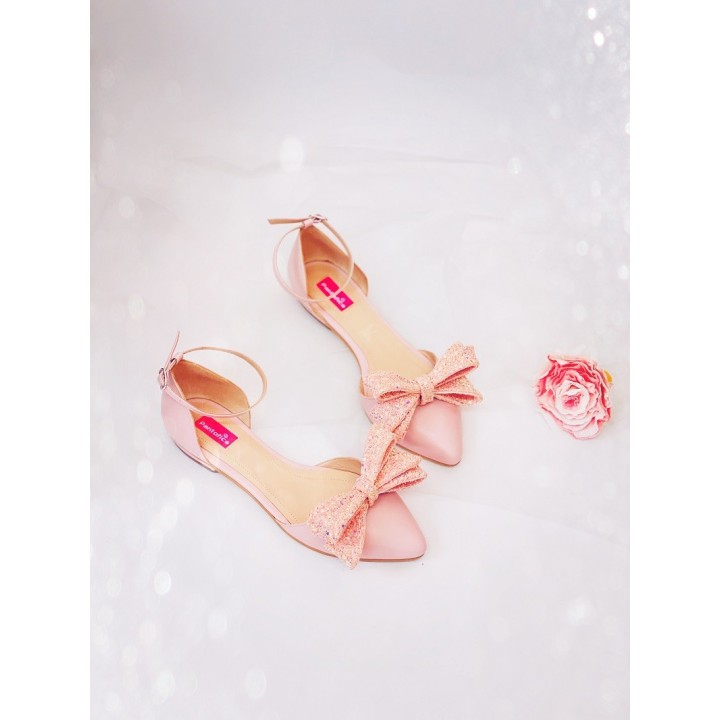 Balerini Coral cu fundita | Pantofica.ro