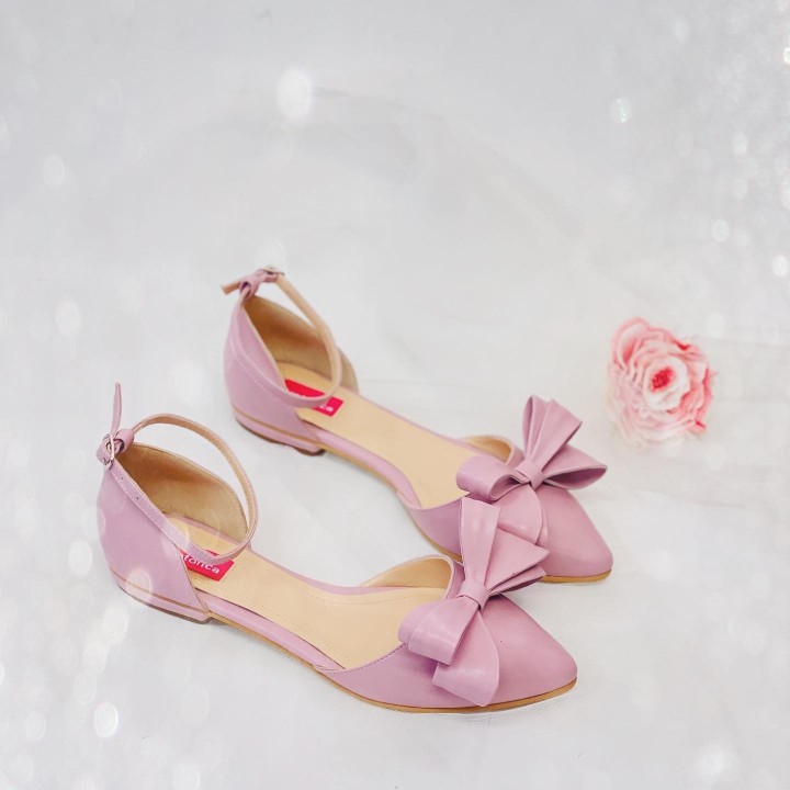 Balerini Coral cu fundita | Pantofica.ro